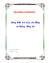Đồ án Dòng điện mở máy của động cơ không đồng bộ