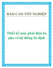 Đồ án Thiết kế máy phát điện ba pha và hệ thống ổn định