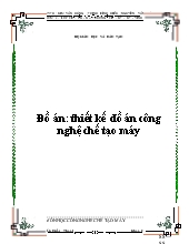 Đồ án Thiết kế quy trình công nghệ chế tạo chi tiết dạng càng