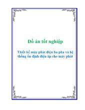 Đồ án Tốt nghiệp Thiết kế máy phát điện ba pha và hệ thống ổn định điện áp cho máy phát
