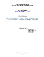Tiểu luận Mô hình hồi quy giải thích sự khác biệt về tuổi thọ của phụ nữ trên thế giới