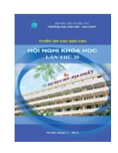 Tuyển tập Hội nghị Báo cáo Khoa học lần thứ 20, Đại học Mỏ- Địa chất, Hà Nội