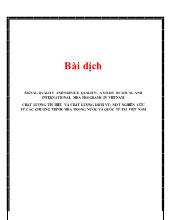 Bài dịch Chất lượng tín hiệu và chất lượng dịch vụ: một nghiên cứu về các chương trình MBA trong nước và quốc tế tại Việt Nam
