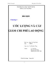 Bài dịch chương 4 ước lượng và cắt giảm chi phí lao động