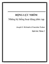 Bài dịch Động lực nhóm những hệ thống hoạt động phức tạp