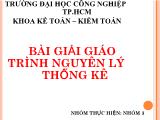 Bài giải giáo trình nguyên lý thống kê