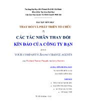 Bài tập Các tác nhân thay đổi kín đáo của công ty bạn