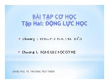 Bài tập cơ học tập hai: động lực học