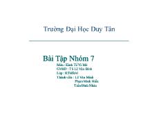 Bài tập nhóm Chương 4 : Cung ứng và quyết định của hãng
