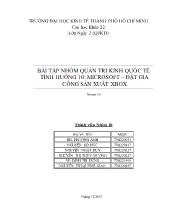 Bài tập nhóm Microsoft – đặt gia công sản xuất xbox