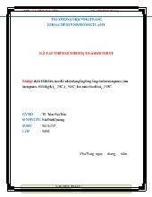 Bài tập Thiết kế thiết bị trao đổi nhiệt dạng ống lồng ống cần làm nóng nước,lưu lượng nước 6000kg/h , tv = 200C,tr = 900C ; hơi nước bảo hòa ts =1350C