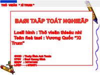 Bài tập tốt nghiệp Vương quốc Xì Trum