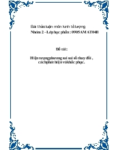 Bài thảo luận Hiện tượng phương sai sai số thay đổi , cách phát hiện và khắc phục