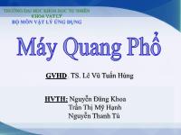 Bài thảo luận Máy quang phổ