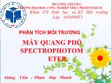 Bài thảo luận Máy quang phổ spectrophotometer