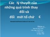 Bài thuyết trình Các lý thuyết của những quá trình thay đổi và đổi mới tổ chức