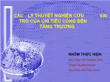 Bài thuyết trình Các lý thuyết nghiên cứu vai trò của chi tiêu công đến tăng trưởng