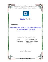 Bài thuyết trình Chương 10 : lý luận về nhà nước và nhà nước pháp quyền xã hội chủ nghĩa Việt Nam