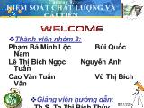 Bài thuyết trình Chương 9- kiểm soát chất lượng và cải tiến