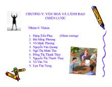 Bài thuyết trình Chương V: văn hoá và lãnh đạo chiến lược
