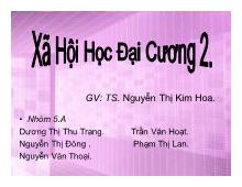 Bài thuyết trình Chương X- Hành động xã hội, kiểm soát xã hội