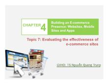 Bài thuyết trình Evaluating the effectiveness of e-Commerce sites