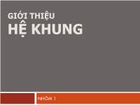 Bài thuyết trình Giới thiệu Hệ khung