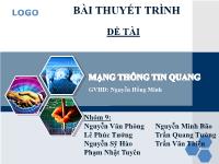 Bài thuyết trình Mạng thông tin quang