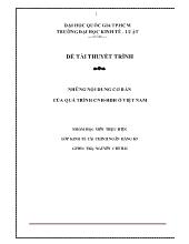 Bài thuyết trình Những nội dung cơ bản của quá trình công nghiệp hóa hiện đại hóa ở Việt Nam