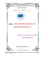 Bài thuyết trình Phân tích rủi ro quốc gia trường hợp Thái Lan