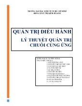 Bài thuyết trình Quản trị điều hành lý thuyết quản trị chuỗi cung ứng