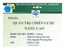Bài thuyết trình Tổng quan về quản trị chiến lược