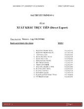 Bài thuyết trình Xuất khẩu trực tiếp (direct export)