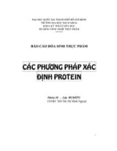 Báo cáo Các phương pháp xác định Protein