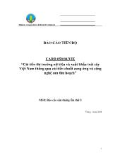Báo cáo Cải tiến thị trường nội tiêu và xuất khẩu trái cây Việt Nam thông qua cải tiến chuỗi cung ứng và công nghệ sau thu hoạch