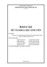 Báo cáo Đánh giá các phương pháp thành lập bản đồ địa hình trong khảo sát thiết kế đường sắt