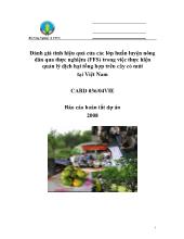 Báo cáo Đánh giá tính hiệu quả của các lớp huấn luyện nông dân qua thực nghiệm (FFS) trong việc thực hiện quản lý dịch hại tổng hợp trên cây có múi tại Việt Nam