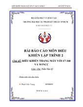 Báo cáo Điều khiển thang máy với s7-300 và wincc