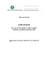 Báo cáo Dự án nuôi thâm canh cá biển trong ao bằng mương nổi