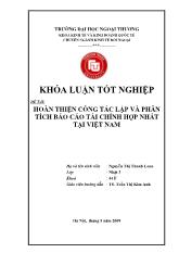 Báo cáo Khóa luận Hoàn thiện công tác lập và phân tích tài chính hợp nhất tại Việt Nam