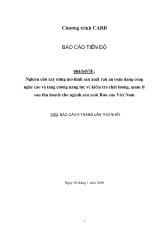Báo cáo Nghiên cứu xây dựng mô hình sản xuất rau an toàn dạng công nghệ cao và tăng cường năng lực về kiểm tra chất l-Ượng, quản lý sau thu hoạch cho ngành sản xuất rau của Việt Nam