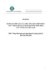 Báo cáo Nông dân tham gia ứng dụng kỹ năng quản lý dịch hại tổng hợp