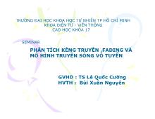 Báo cáo Phân tích kênh truyền ,fading và mô hình truyền sóng vô tuyến