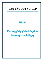 Báo cáo Phương pháp phân tích phần dư trong hàm hồi quy