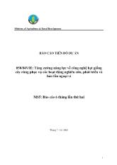 Báo cáo Tăng cường năng lực về công nghệ hạt giống cây rừng phục vụ các hoạt động nghiên cứu, phát triển và bảo tồn ngoại vi