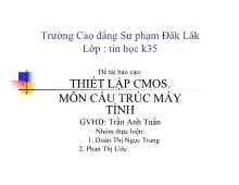 Báo cáo Thiết lập cmos