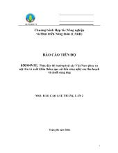Báo cáo Thúc đẩy thị trường trái cây Việt Nam phục vụ nội tiêu và xuất khẩu thông qua cải tiến công nghệ sau thu hoạch và chuỗi cung ứng