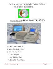 Báo cáo Thực hành : hóa môi trường