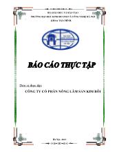 Báo cáo thực tập tại công ty cổ phần nông lâm sản Kim Bôi