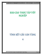 Báo cáo Thực tập tốt nghiệp tính kết cấu sàn tầng 4